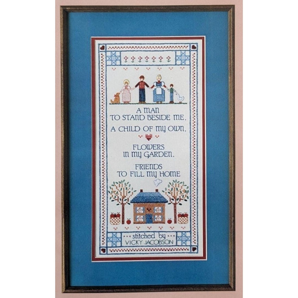 Vintage‎ Stamped Cross Stitch Kit Friends and Family Sampler Dimensions #53002